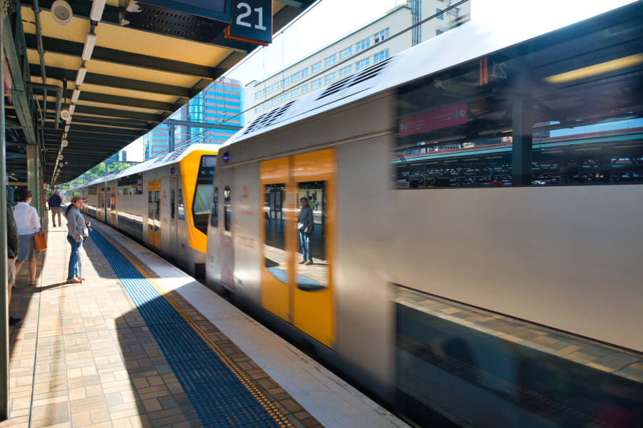 Sydney train at platform.